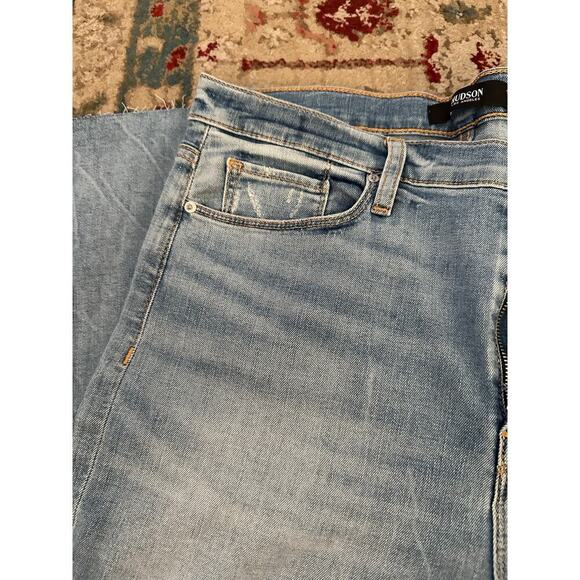 Hudson Los Angeles Women's Blue High Rise Barbara Bootcut Jeans Size 32 - Picture 3 of 8